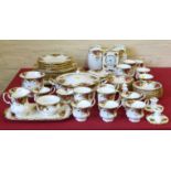 Royal Albert tea, coffee and dinner service, Old Country Roses (sixty six pieces). Condition report: