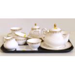 Royal Doulton tea set gold lace (23 pieces). Condition report: see terms and conditions.