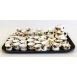 Collection of Royal Albert Old Country Roses miniatures including fifteen cups and saucers, also