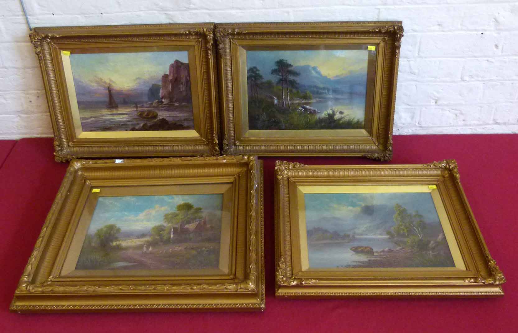 Four Sidney Yates Johnson oil on canvas landscapes. Condition report: see terms