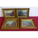 Four Sidney Yates Johnson oil on canvas landscapes. Condition report: see terms
