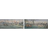 E. Cook, 19th/20th century, Point-to-Point racing, each signed, a pair, watercolours, 17.5 x 40.