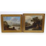 Two 19th century continental river landscapes, oil on canvas. Condition report: see terms and