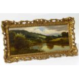 S.M. Broad, oil on canvas river scene. Condition report: see terms and conditions.