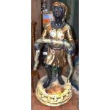 Reproduction GRP Blackamoor umbrella stand (damaged). No condition reports for this sale