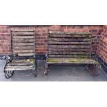Cast iron garden rocker and matching bench No condition reports for this sale