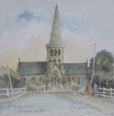 John Haydn Jones (1923-1997), "St. John's Church, Sandbach Heath", signed and titled, dated 1993