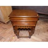 Oak nest of tables No condition reports for this sale