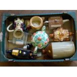 Tony Carter barge teapot and various other items No condition reports for this sale