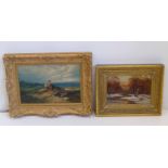 Davis, 19th Century - Above Findhorn - oil and one other. No condition reports for this sale