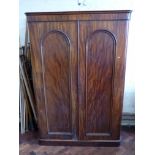 Victorian mahogany two door wardrobe. No condition reports for this sale