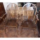 Pair of spoon back open armchairs No condition reports for this sale