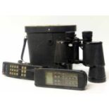 Technophone mobile in case, Motorola 4800 and handset and pair of Zenith H116 binoculars No