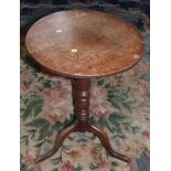 George III oak tripod table 45cm diameter. No condition reports for this sale