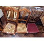 3 Edwardian bedroom chairs No condition reports for this sale