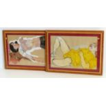 After Egon Schifle, two nude studies, pastel (2). No condition reports for this sale