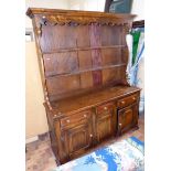 George III design oak dresser. No condition reports for this sale