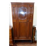Early 20th century mahogany hall wardrobe No condition reports for this sale