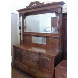 Victorian walnut mirror-back sideboard No condition reports for this sale