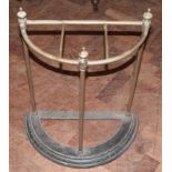 Victorian cast iron and brass 3 div. umbrella stand No condition reports for this sale