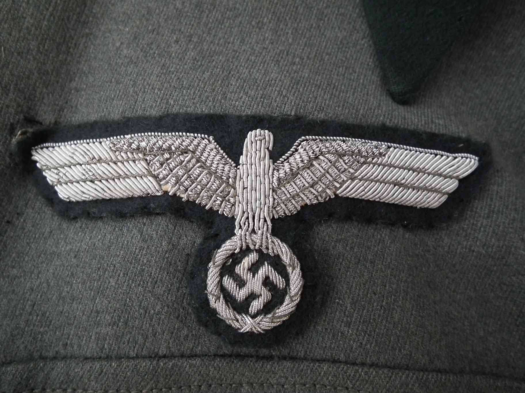 German Third Reich Officer's tunic, with wire embroided eagle, makers label for Donau, Bad - Image 11 of 18