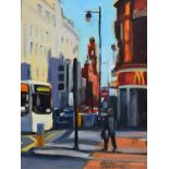 Liam Spencer (1964-), "Oxford Street, Manchester", signed, titled and dated 2010 on verso, oil on