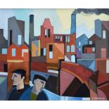 Peter Stanaway (1943-), "Rochdale Canal", signed, titled on verso, acrylic on board, 33 x 39.5cm.;