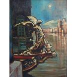 Harold Riley (1934-), Venetian canal scene, signed and dated '62, oil on board, 98 x 75cm.; 38.5 x
