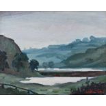 William Turner F.R.S.A., R.Cam.A. (1920-2013), "Clark Green", signed, titled on verso, oil on board,