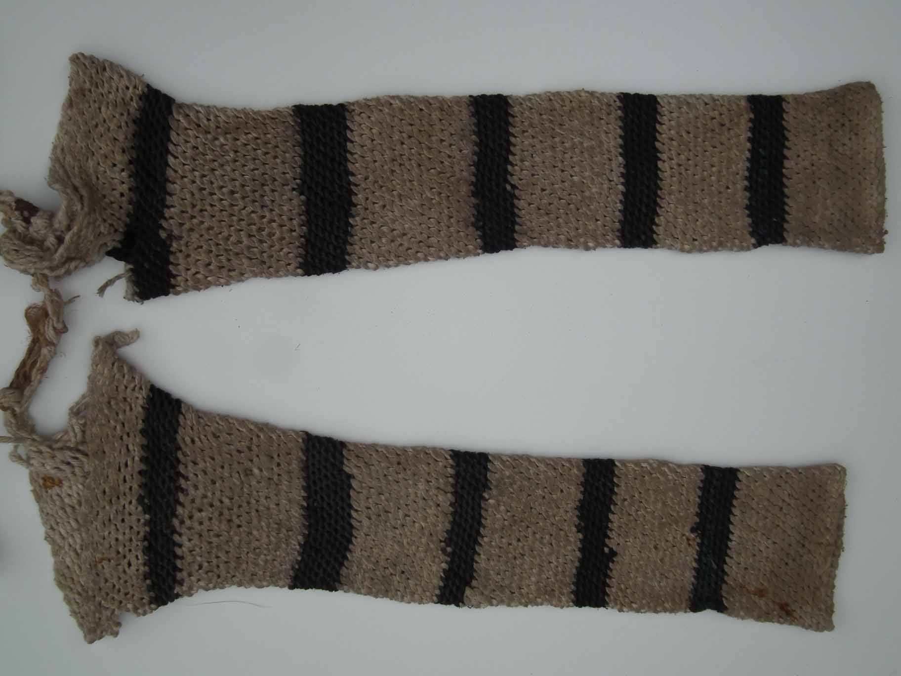 Juju Witch Doctor's costume, white and black dyed knitted fabric, 142cm high Provenance: collected - Image 13 of 15