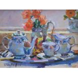 Gordon Radford (1936-2015), "The Breakfast Tray", signed, titled on verso, oil on canvas, 29 x 39.