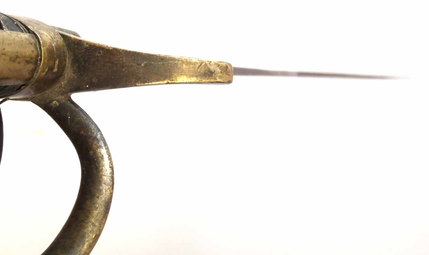 1822 type Cavalry sabre by Weyersberg Solingen, with etched blue and gilt blade, brass guard and - Image 13 of 14