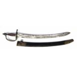 18th Century short sword possibly for a bandsman, made from a shortened 1741 Infantry Hanger, with