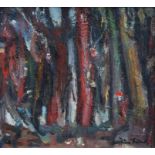 William Turner F.R.S.A., R.Cam.A. (1920-2013), "Trees in Alderley", signed, titled on verso, oil