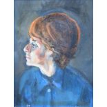 Harold Riley (1934-), Female portrait, unsigned, oil on board, 37.5 x 28cm.; 14.75 x 11in.