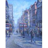 Reg Gardner (1948-), "Mosley Street, Manchester", signed and dated '05, titled on artist's label