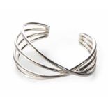 Georg Jensen 925 silver wire-work Alliance bangle. Gross weight 47.4g. Condition report: see terms