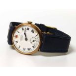 Yellow gold H. Samuel early wristwatch. No condition reports for this sale.