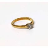 18ct gold 0.25ct diamond ring. No condition reports for this sale.