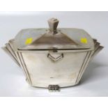 Art Deco silver plated tea canister No condition reports for this sale.