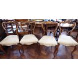 4 walnut mahogany dining chairs No condition reports for this sale.