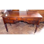 Late Victorian mahogany desk. No condition reports for this sale.