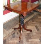 19th century mahogany tripod table No condition reports for this sale.