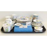 Collection of Royal Doulton Snowman tableware, to include seven plates, a trio, set of teaspoons,