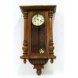 Victorian walnut 8-day wall clock. No condition reports for this sale.