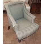 Victorian upholstered chair. No condition reports for this sale.