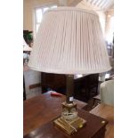 Corinthian column brass table lamp No condition reports for this sale.