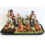 Eight Capodimonte figures. No condition reports for this lot