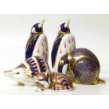 Five Royal Crown Derby paperweights No condition reports for this lot