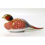 Royal Crown Derby figure of a pheasant. No condition reports for this lot